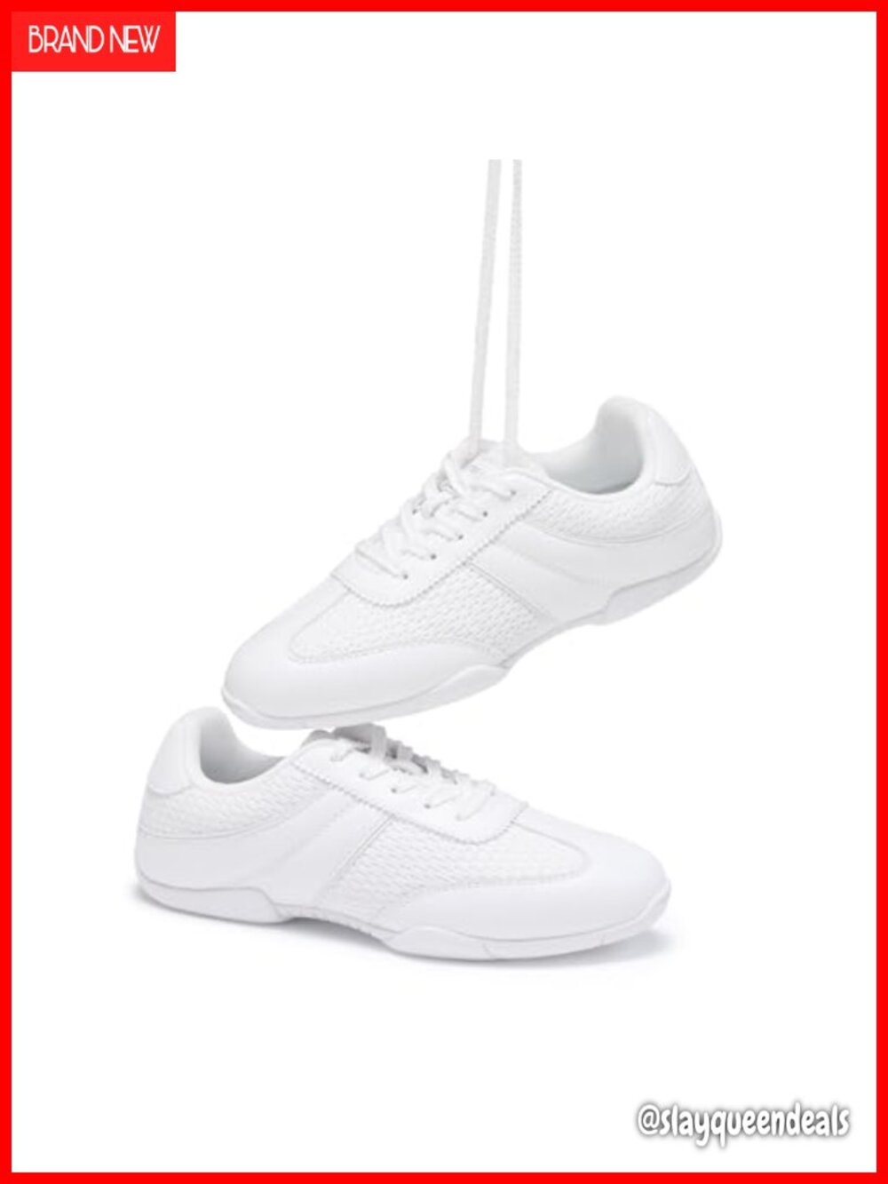 Cheerleading Shoes Women's Athletic Dance Sneakers Faux Leather Mesh